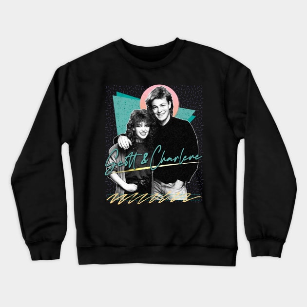 Scott & Charlene  // 80s Retro Fan Artwork Crewneck Sweatshirt by DankFutura